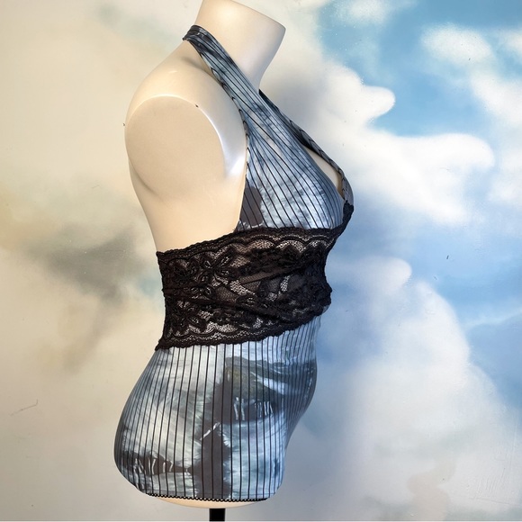 Handmade pinstripe tie dyed romper - Picture 5 of 7